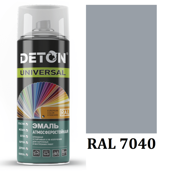 DETON / Серая 7040 аэрозоль 520мл (12шт)