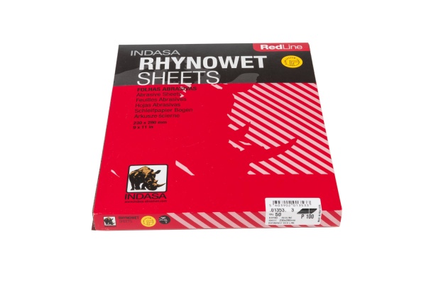 INDASA / RHYNOWET Лист (по мокрому) 230мм*280мм Р 100  арт.01353  (50шт)